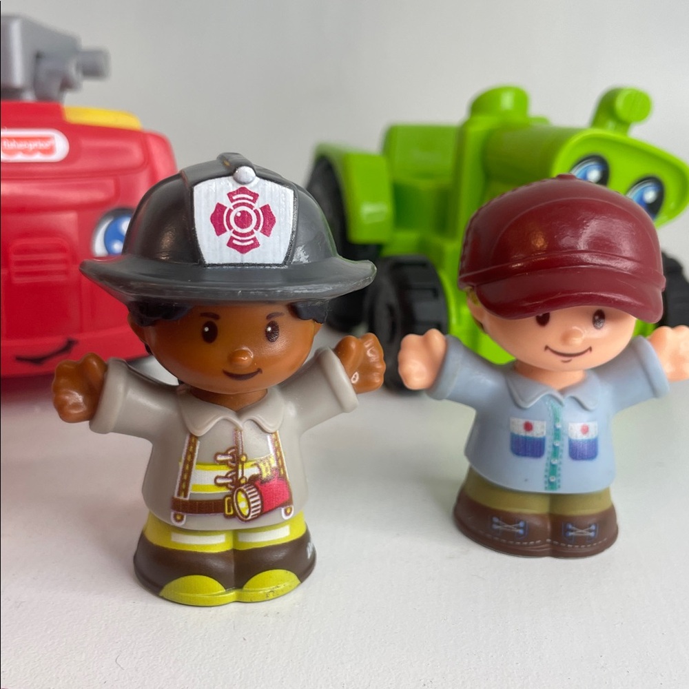 Fisher-Price Little People Fire Truck & Tractor with Figures